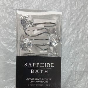 Silver Shower Curtain Hooks